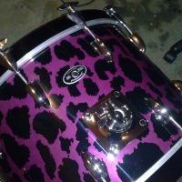Carmine Appice Slingerland radio King Purple Leopard 9 Piece Drum Set
