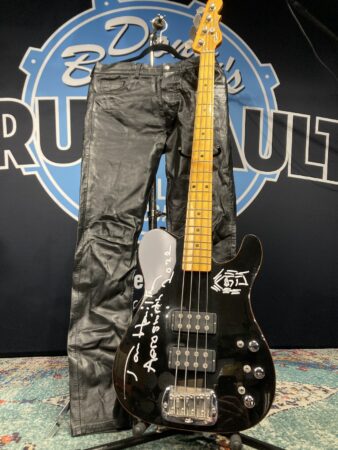 Tom Hamilton's Aerosmith, Custom Made G&L, ASAT Telecaster Bass (TH2 #5) SIGNED! PLUS Stage Worn Leather Pants!