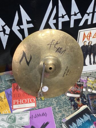 Rick Allen's Def Leppard, Autographed Zildjian-Hart 13" Dyno-Beat Hi Hat Trigger Cymbal PLUS Tour Artifacts. (#4004) !