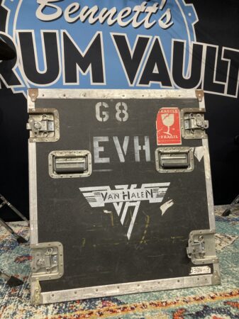 Eddie Van Halen's, Van Halen Logo, Tour Used "G8" Flight Case (#5) 30"x28" Wall Hanging 1990s