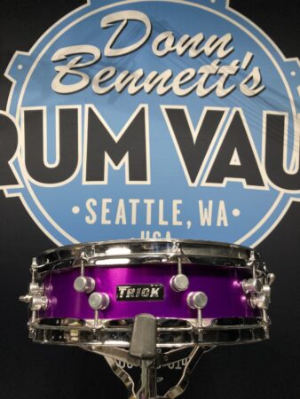 Russ McKinnon's, Tower of Power, Trick 14x4" Aluminum Snare Drum, Upgraded Throw-Off - Purple, 1989