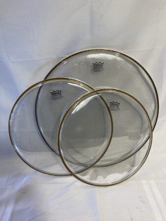 Remo 1970s- Old Remo Logo. NOS. Clear Emperor Standard Tom Pack, 12", 13", 16"