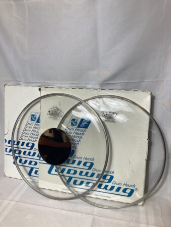 Ludwig 1970s NOS- Rocker 14" Clear Silver Dot and 14" Snare Side Heads