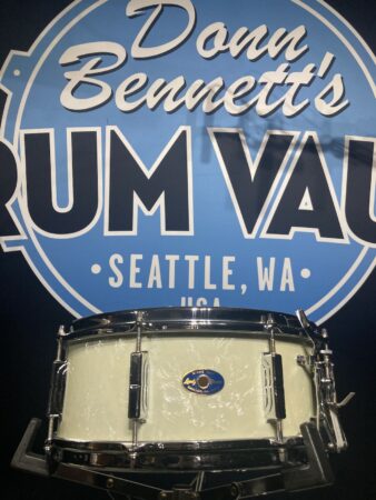 Leedy - 5.5x14" "Slingerleedy" No. 390 Shelley Manne Model Snare Drum 1958 - White Marine Pearl