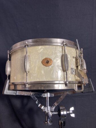 Slingerland - 7x14" No. 111 Gene Krupa 1 Ply Maple Snare Drum 1937 - White Marine Pearl
