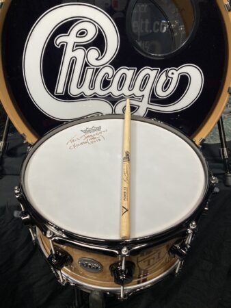 Tris Imboden's, Chicago, "T.I. Monogram" DW - 6.5x14" Custom, Exotic Bubinga-Maple